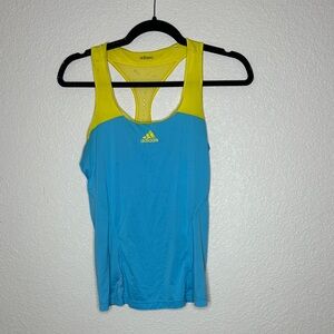 Adidas Adizero Blue and Yellow Tank Top